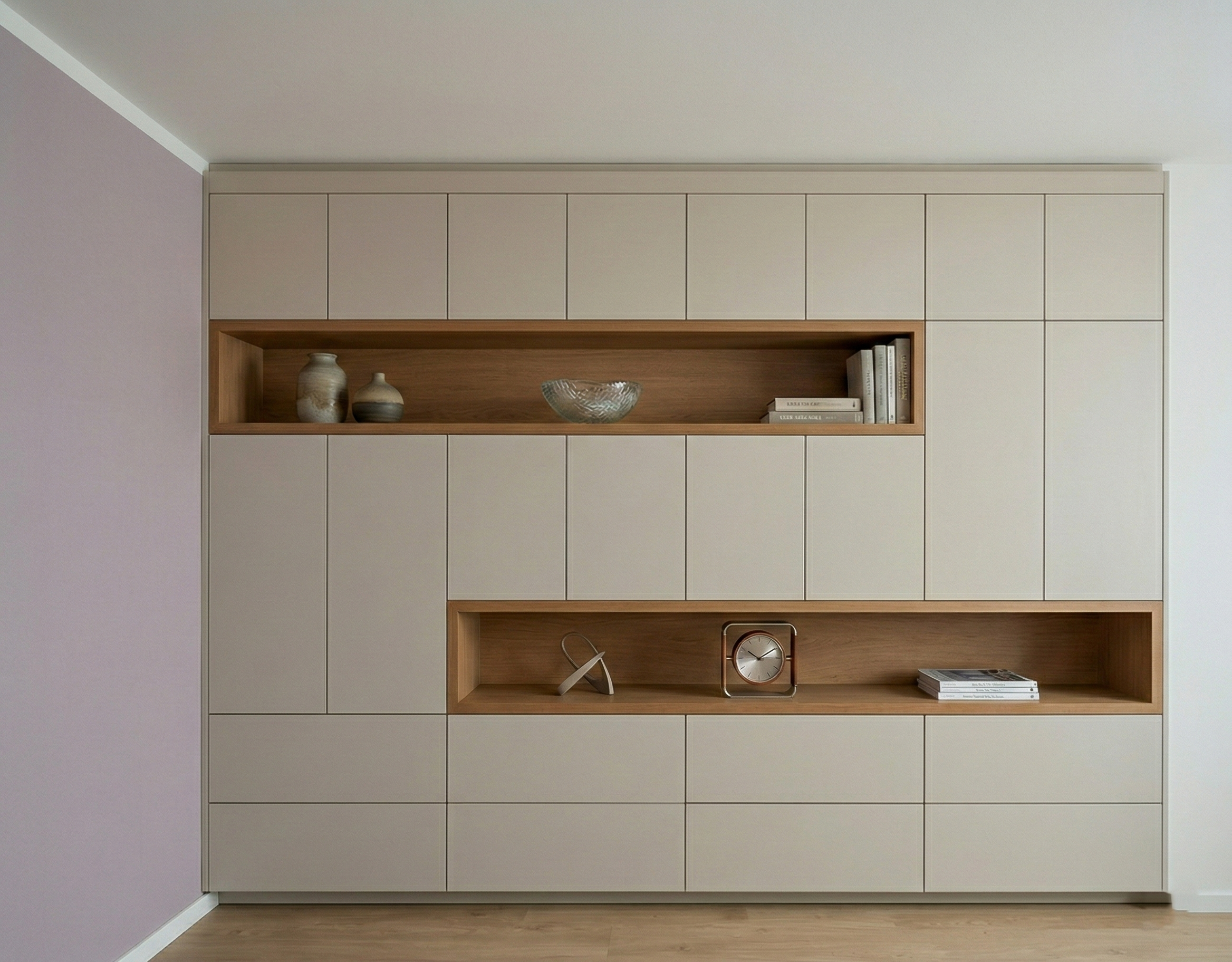 Obývací stěna na míru — realizace